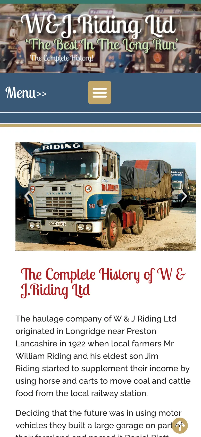 W & J Riding Ltd website on a phone